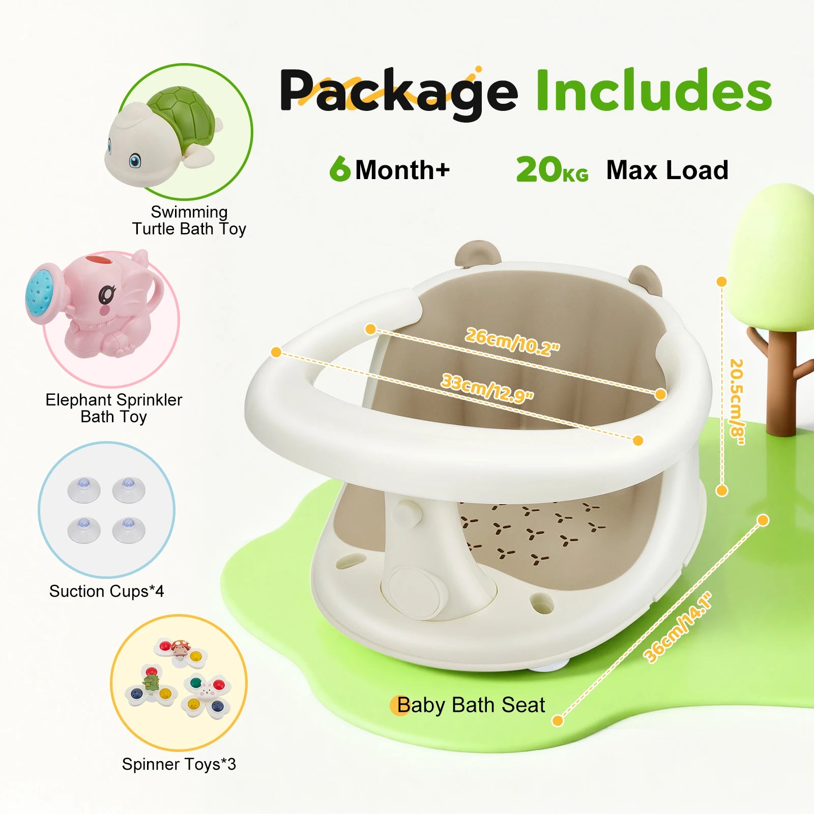 Siège de Bain Bébé avec Jouets