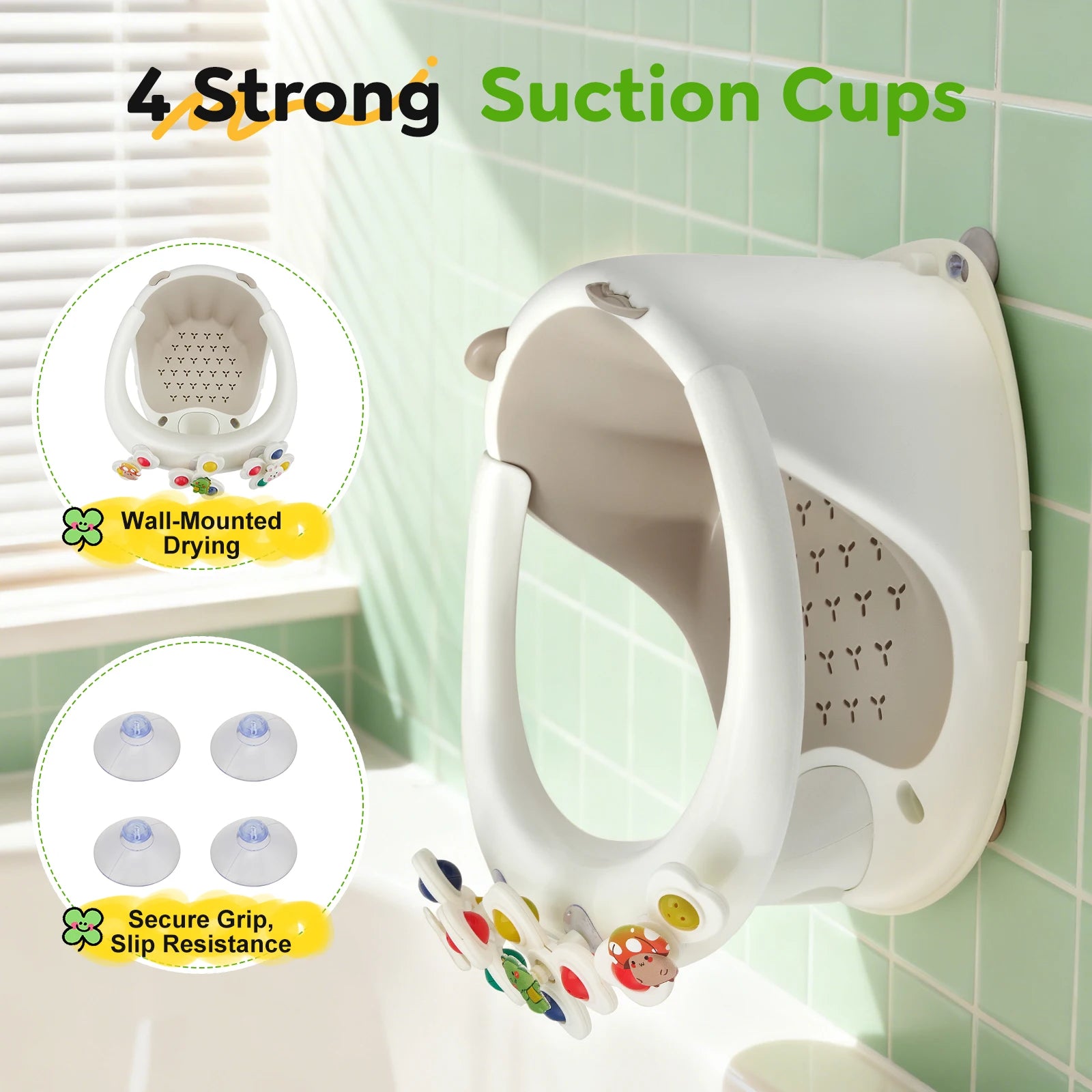 Siège de Bain Bébé avec Jouets