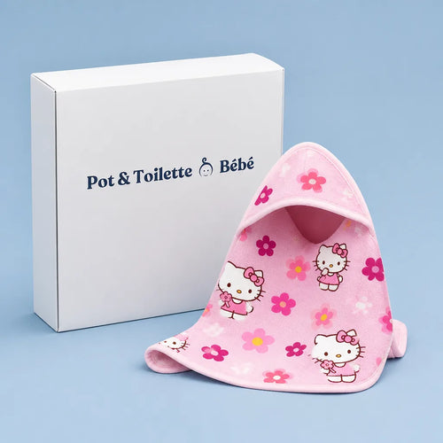 cape-de-bain-bebe-fleur-capuche