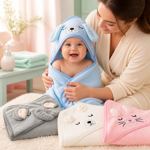 cape-de-bain-bebe-garcon-animaux