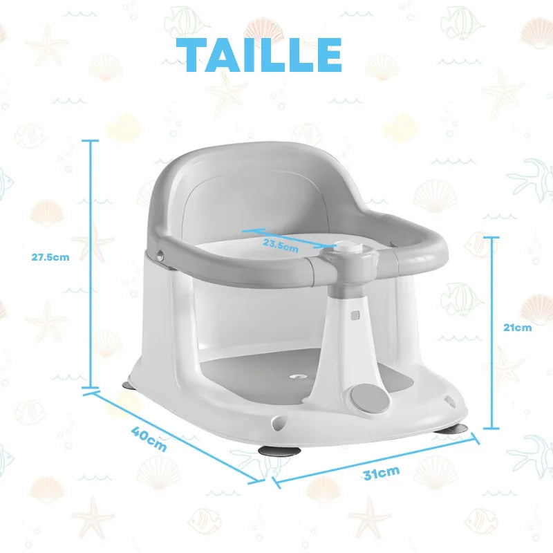 Siège De Bain Bébé Réglable Multi-Positions