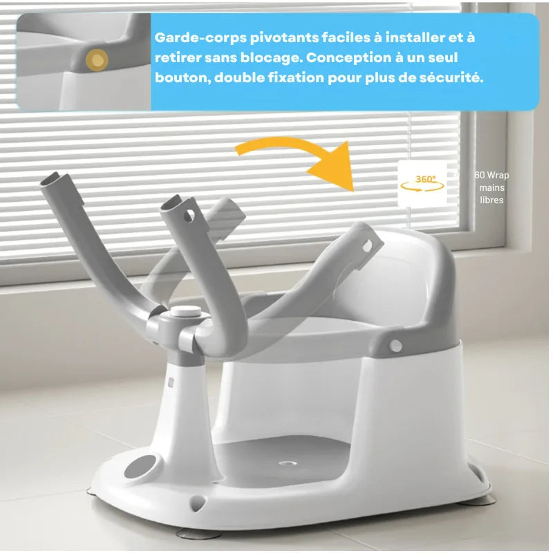Siège De Bain Bébé Réglable Multi-Positions