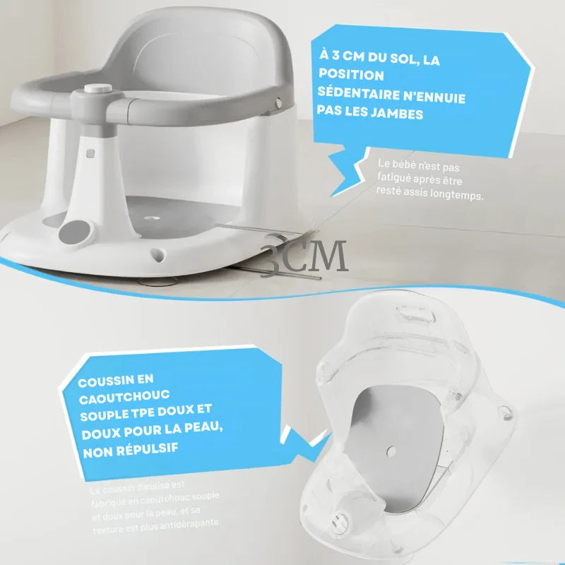 Siège De Bain Bébé Réglable Multi-Positions