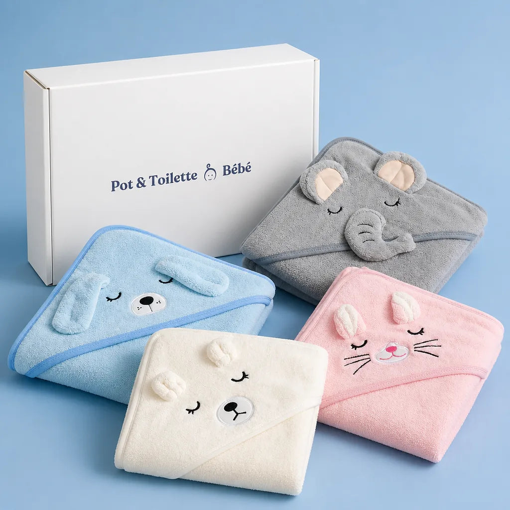 sortie-de-bain-bebe-animaux-foret